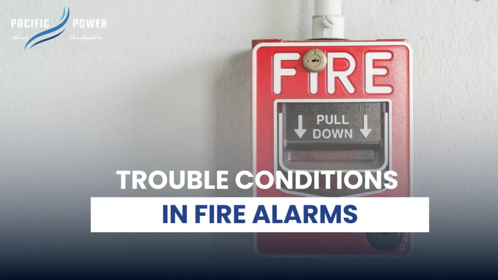 trouble conditions in fire alarm